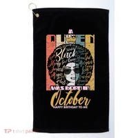 A Queen Was Born In October Golf Towel thumb 0