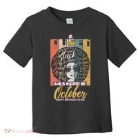 A Queen Was Born In October Toddler T-Shirt thumb 0