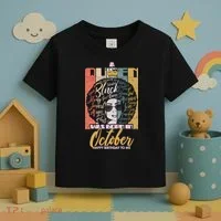 A Queen Was Born In October Toddler T-Shirt thumb 3