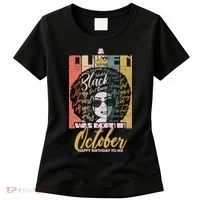 A Queen Was Born In October Women's T-Shirt thumb 0