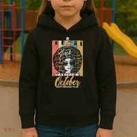 A Queen Was Born In October Kids Hoodie thumb 3