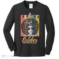 A Queen Was Born In October Kids Long Sleeve Shirt thumb 0