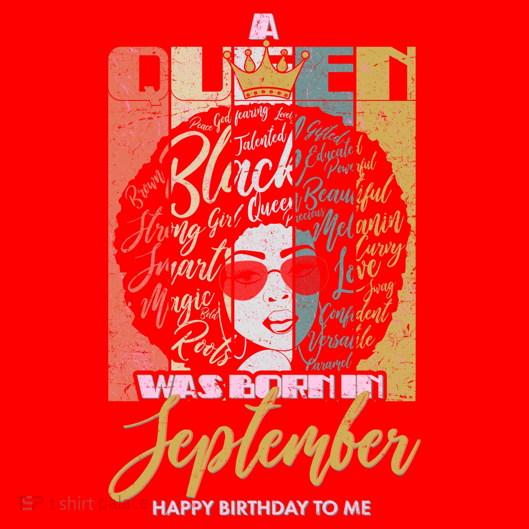 A Queen Was Born In September Santa Hat