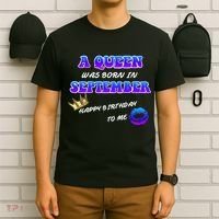 A Queen Was Born In September Happy Birthday To Me T-Shirt thumb 6