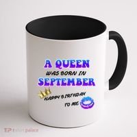 A Queen Was Born In September Happy Birthday To Me Coffee Mug thumb 1