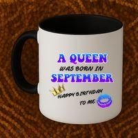 A Queen Was Born In September Happy Birthday To Me Coffee Mug thumb 2
