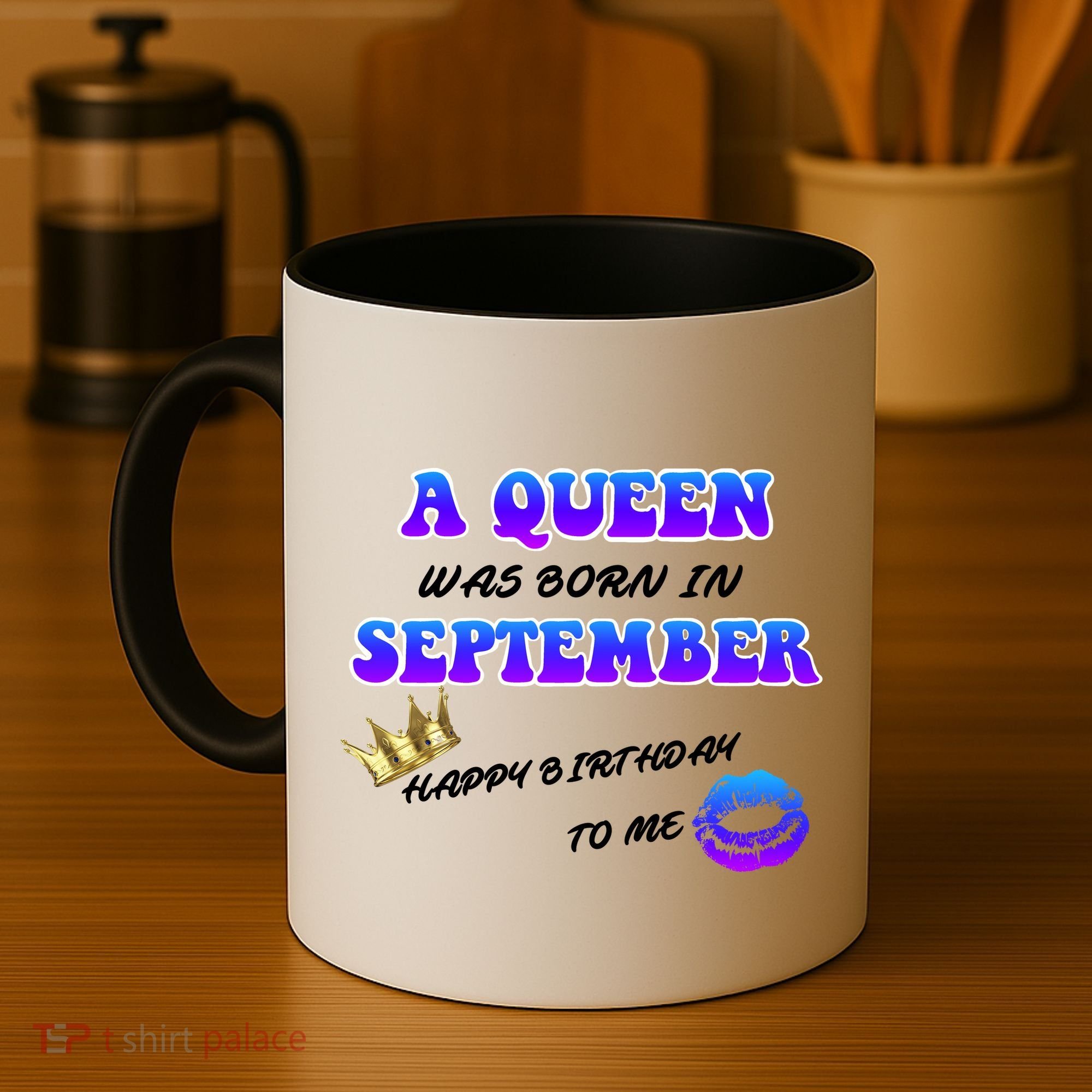 A Queen Was Born In September Happy Birthday To Me Coffee Mug