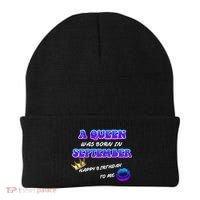 A Queen Was Born In September Happy Birthday To Me Beanie thumb 0