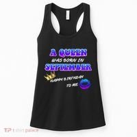 A Queen Was Born In September Happy Birthday To Me Women's Tank Top thumb 0