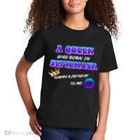 A Queen Was Born In September Happy Birthday To Me Kids T-Shirt thumb 2