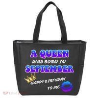 A Queen Was Born In September Happy Birthday To Me Tote Bag thumb 0