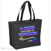 A Queen Was Born In September Happy Birthday To Me Tote Bag thumb 2