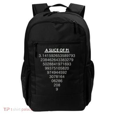 A Slice of Pi Pie Funny Pi Day Math Geek Logo Backpack