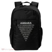A Slice of Pi Pie Funny Pi Day Math Geek Logo Backpack thumb 0