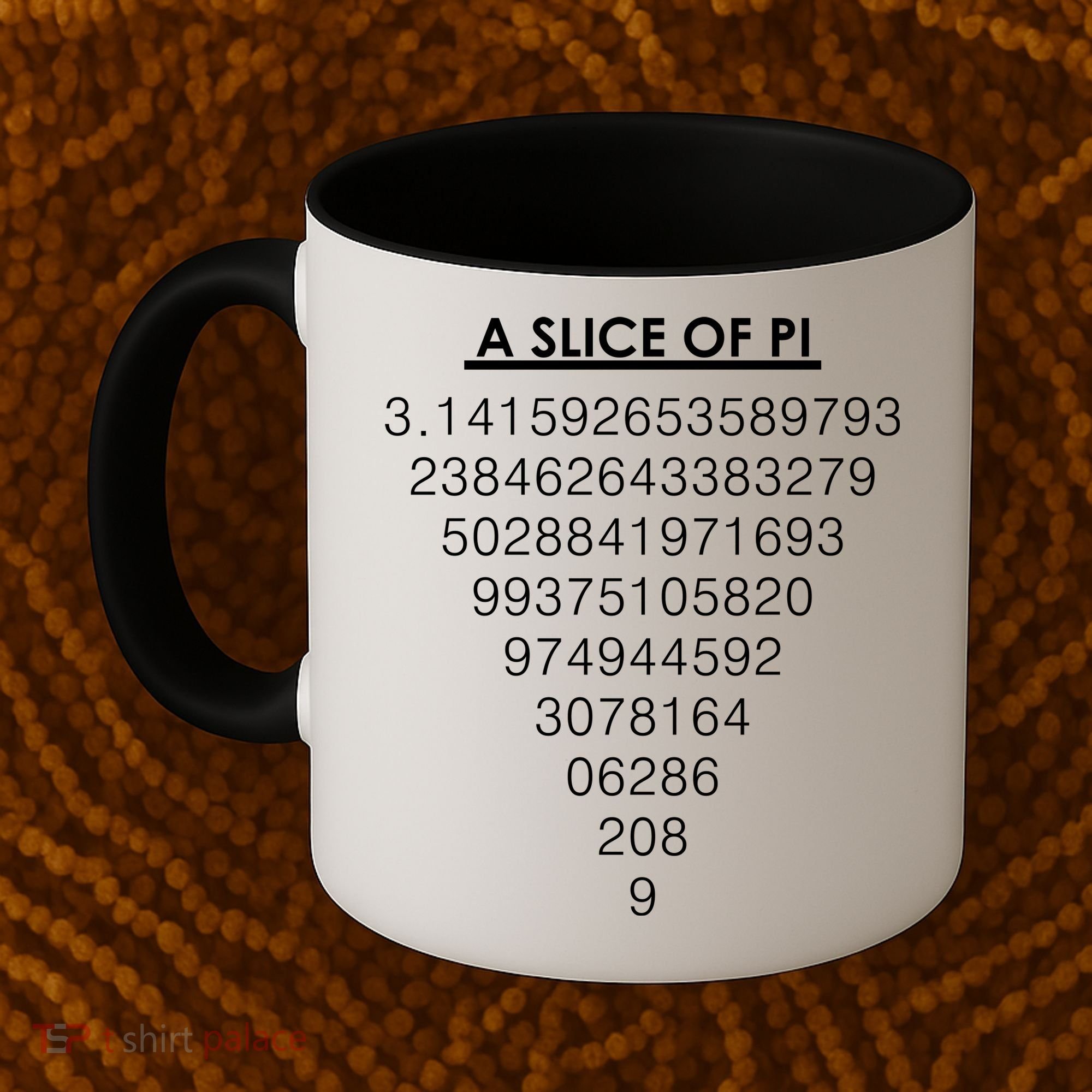 A Slice of Pi Pie Funny Pi Day Math Geek Logo Coffee Mug