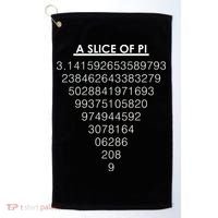 A Slice of Pi Pie Funny Pi Day Math Geek Logo Golf Towel thumb 0