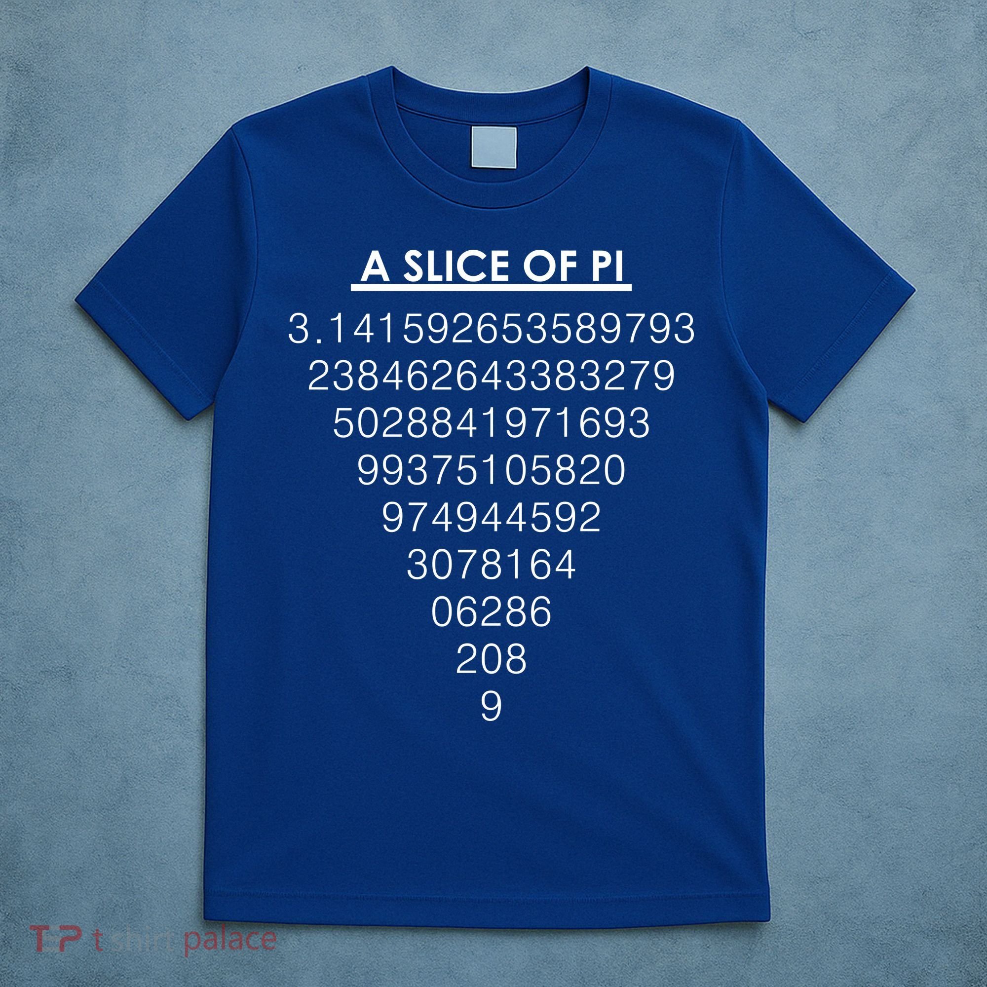 A Slice of Pi Pie Funny Pi Day Math Geek Logo T-Shirt