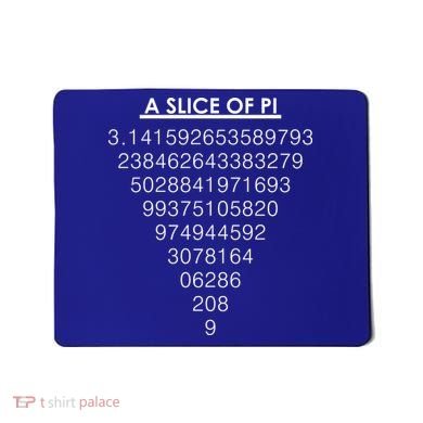 A Slice of Pi Pie Funny Pi Day Math Geek Logo Mousepad