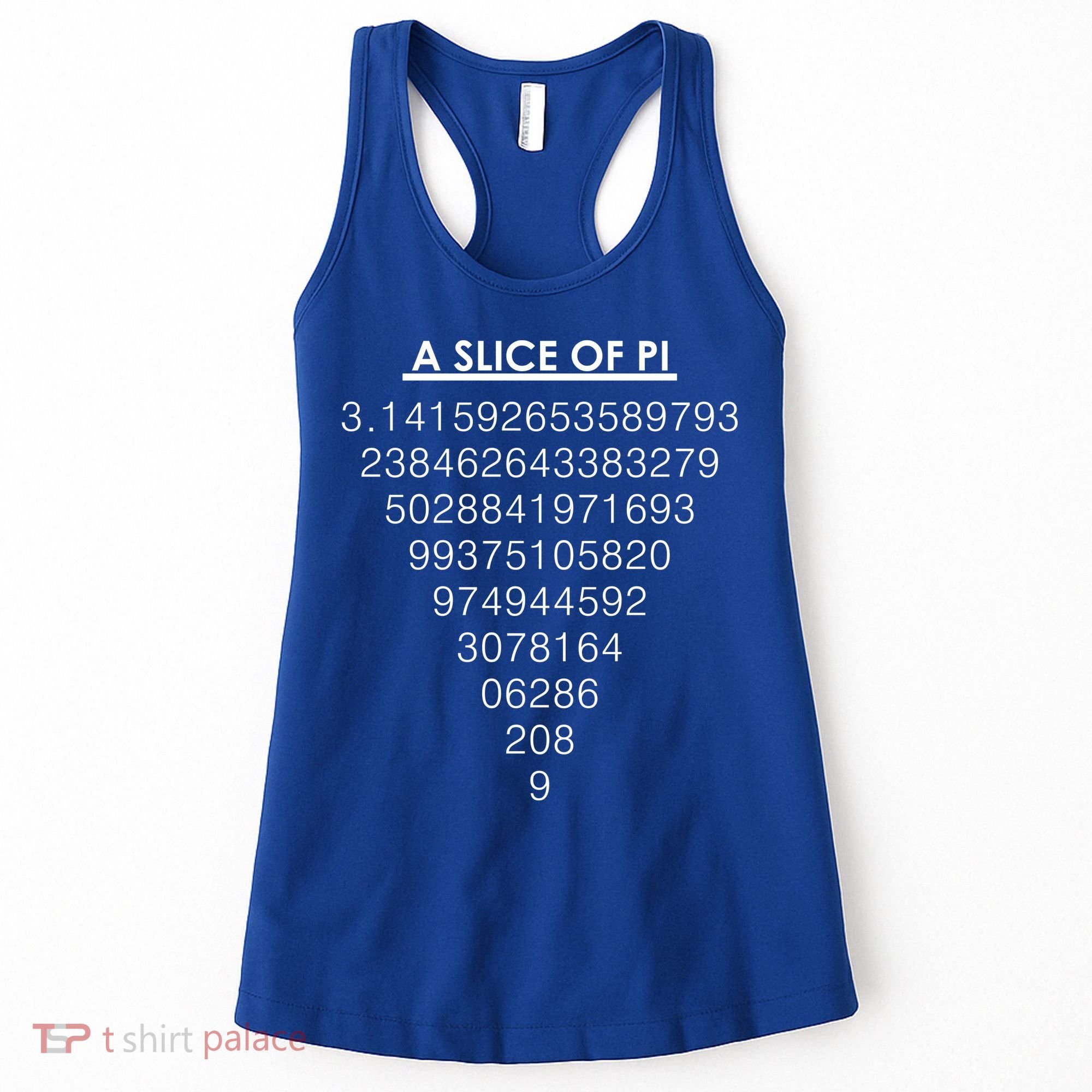A Slice of Pi Pie Funny Pi Day Math Geek Logo Women's Tank Top