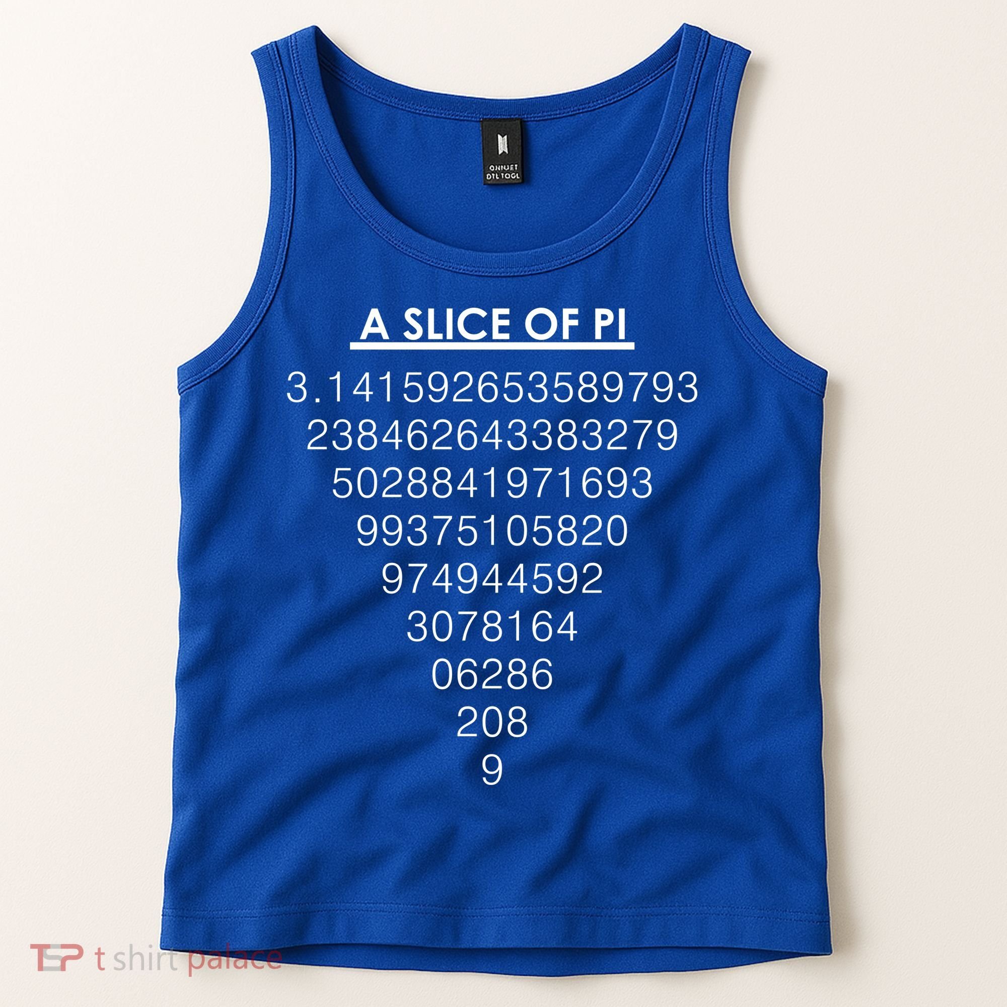 A Slice of Pi Pie Funny Pi Day Math Geek Logo Tank Top