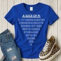 A Slice of Pi Pie Funny Pi Day Math Geek Logo Women's T-Shirt thumb 3