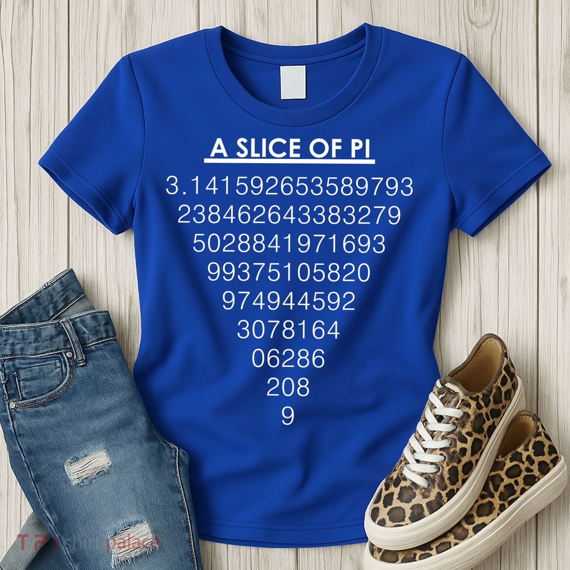 A Slice of Pi Pie Funny Pi Day Math Geek Logo Women's T-Shirt