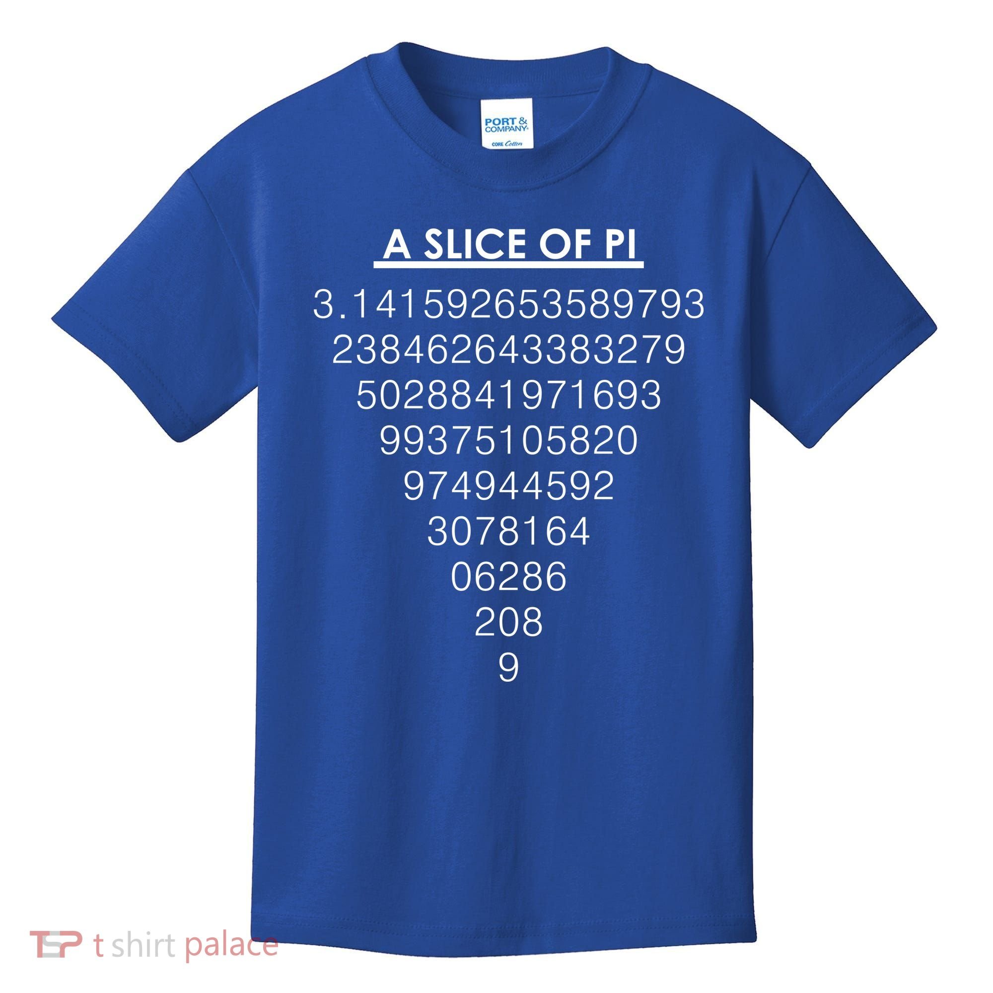 A Slice of Pi Pie Funny Pi Day Math Geek Logo Kids T-Shirt