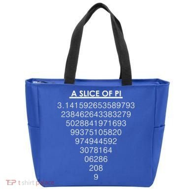 A Slice of Pi Pie Funny Pi Day Math Geek Logo Tote Bag