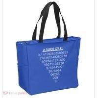 A Slice of Pi Pie Funny Pi Day Math Geek Logo Tote Bag thumb 2