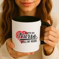 A Super Hot Nurse Stole My Heart Coffee Mug thumb 3