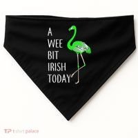 A Wee Bit Irish Today Flamingo USA-Made Doggie Bandana thumb 0