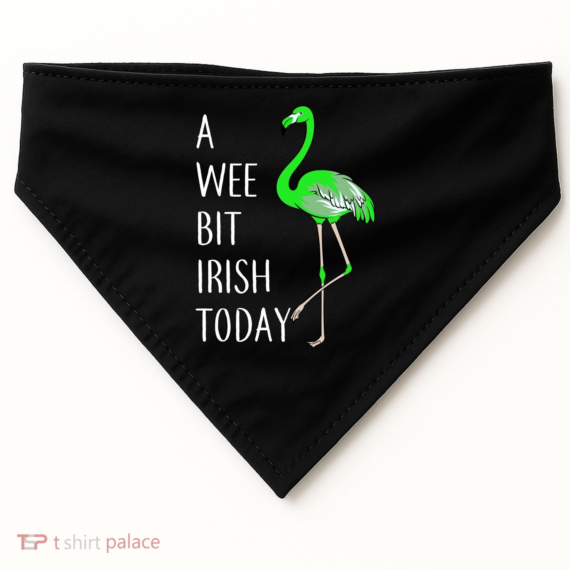 A Wee Bit Irish Today Flamingo USA-Made Doggie Bandana