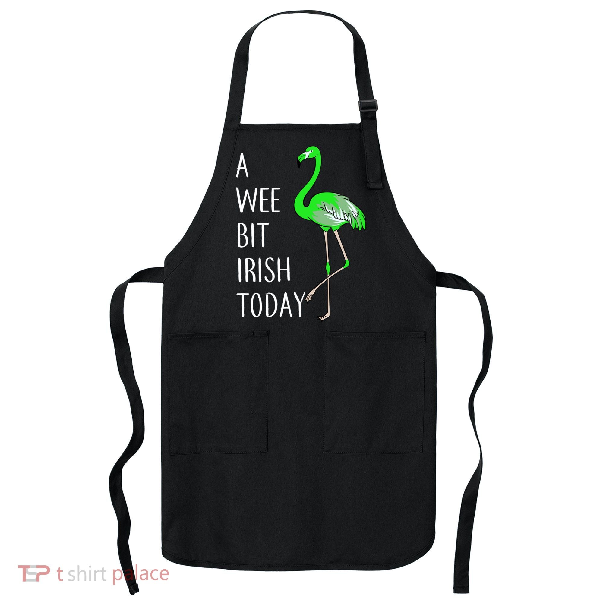 A Wee Bit Irish Today Flamingo Apron