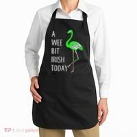 A Wee Bit Irish Today Flamingo Apron thumb 2