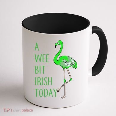 A Wee Bit Irish Today Flamingo Coffee Mug back