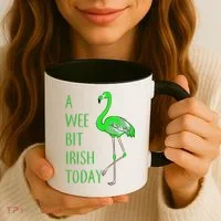 A Wee Bit Irish Today Flamingo Coffee Mug thumb 3