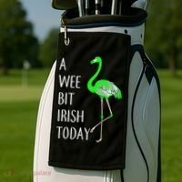 A Wee Bit Irish Today Flamingo Golf Towel thumb 2