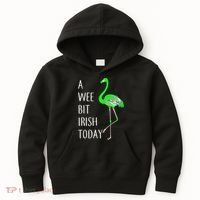 A Wee Bit Irish Today Flamingo Kids Hoodie thumb 0