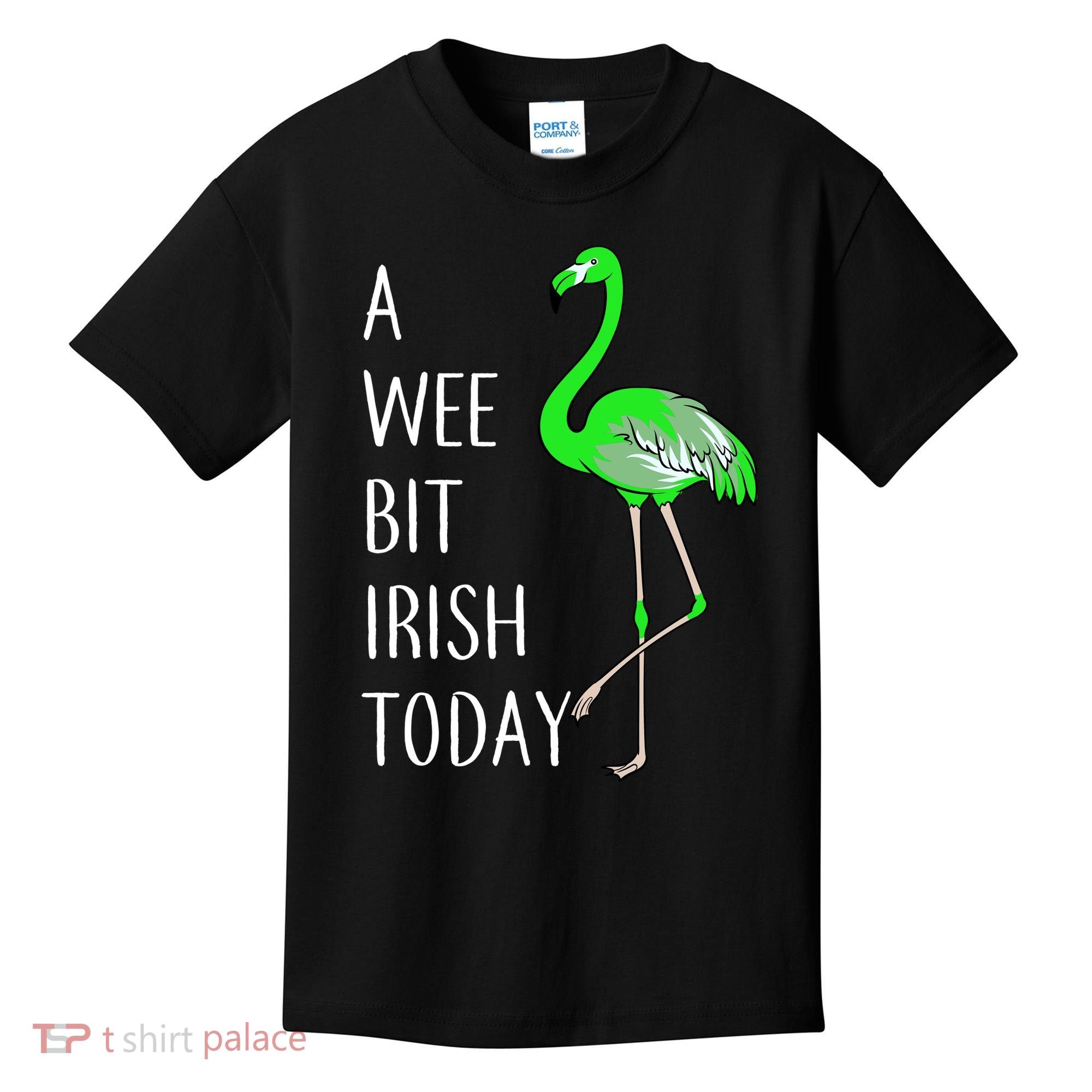 A Wee Bit Irish Today Flamingo Kids T-Shirt