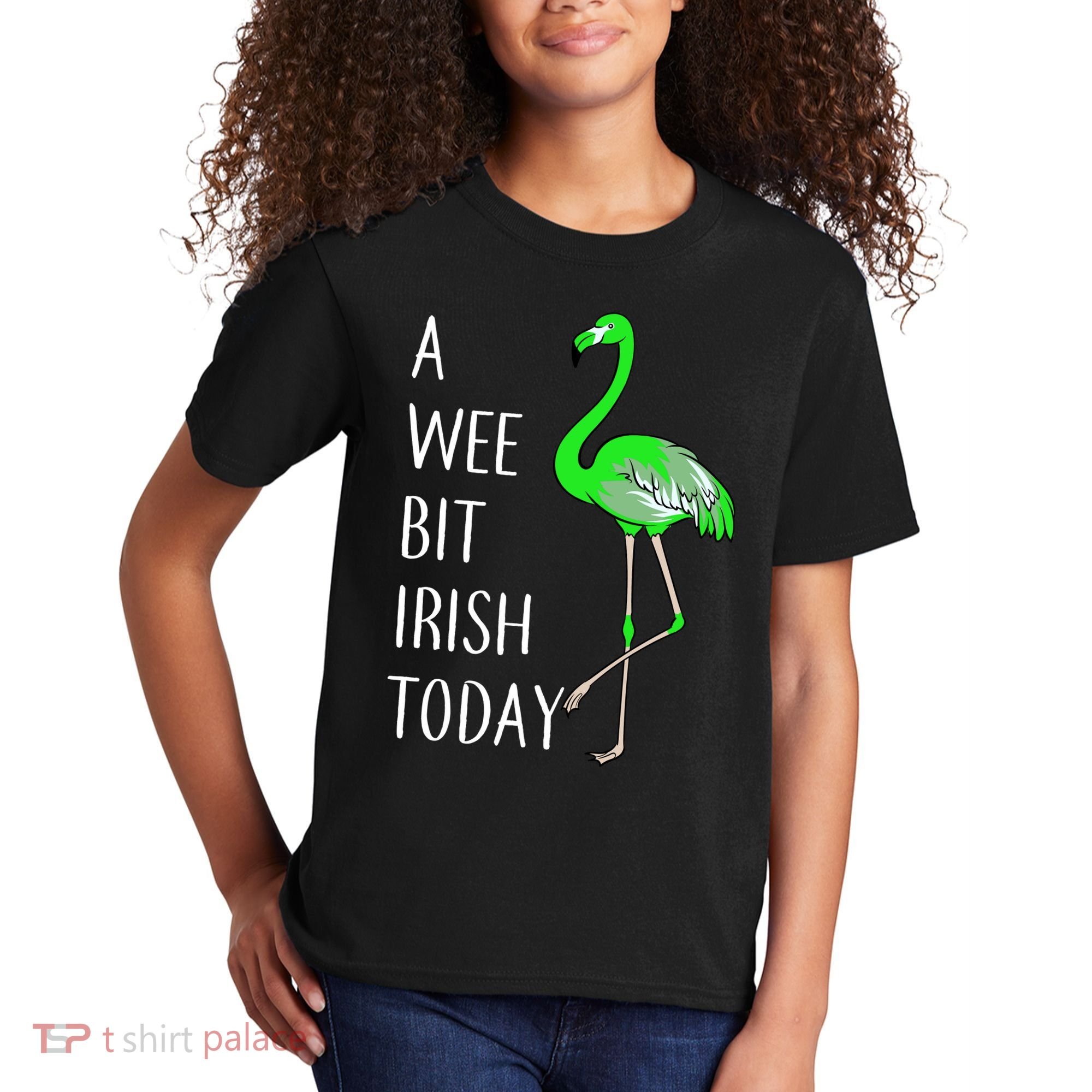 A Wee Bit Irish Today Flamingo Kids T-Shirt
