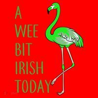 A Wee Bit Irish Today Flamingo Santa Hat thumb 1
