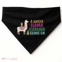 A Whole Llama Learning Going On USA-Made Doggie Bandana thumb 0