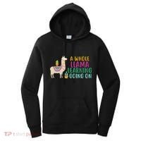 A Whole Llama Learning Going On Women's Hoodie thumb 0