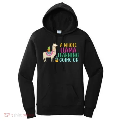 A Whole Llama Learning Going On Women's Hoodie