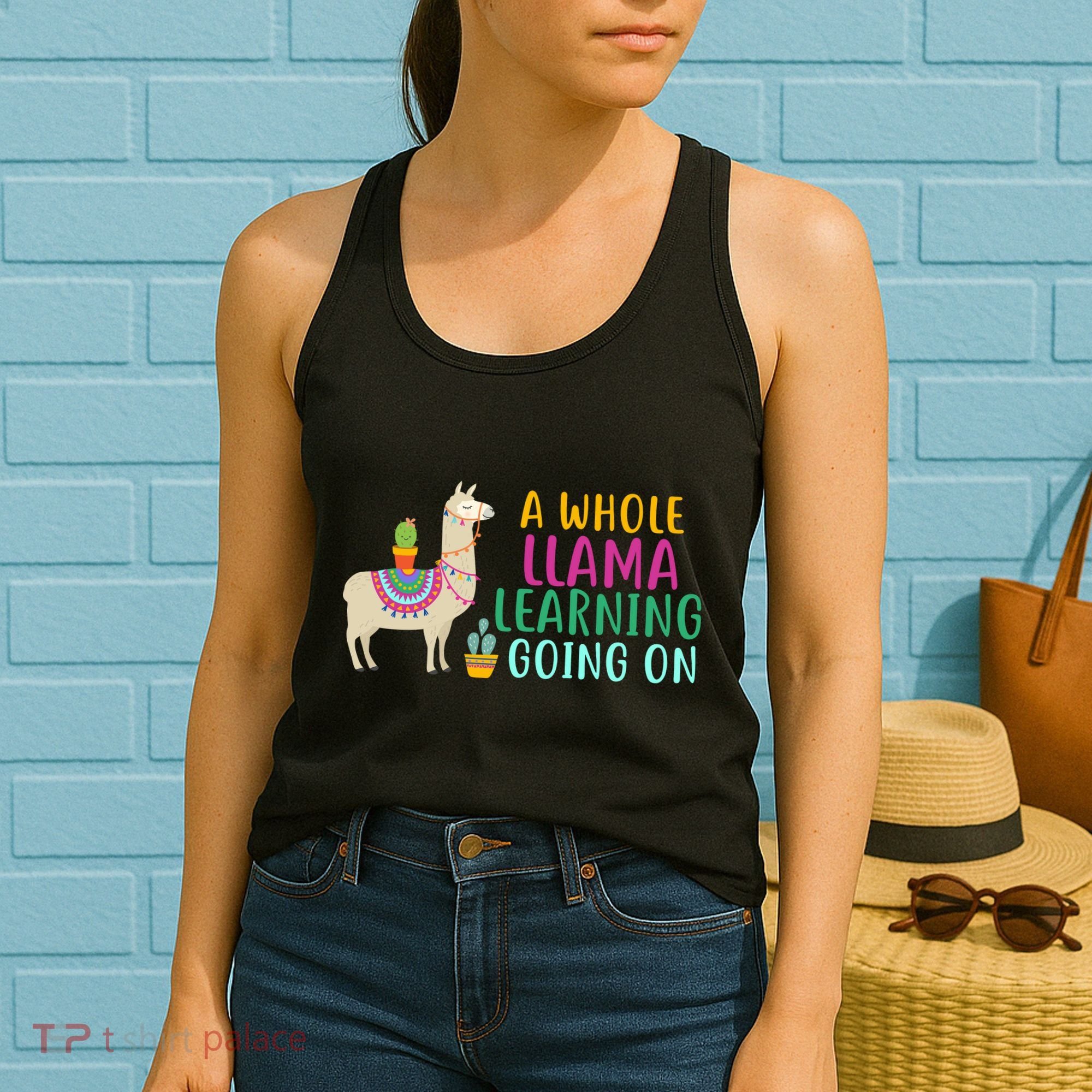 A Whole Llama Learning Going On Women's Tank Top