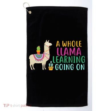 A Whole Llama Learning Going On Golf Towel