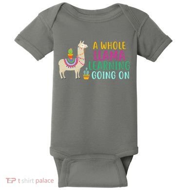 A Whole Llama Learning Going On Baby Bodysuit