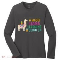 A Whole Llama Learning Going On Women's Long Sleeve Shirt thumb 0