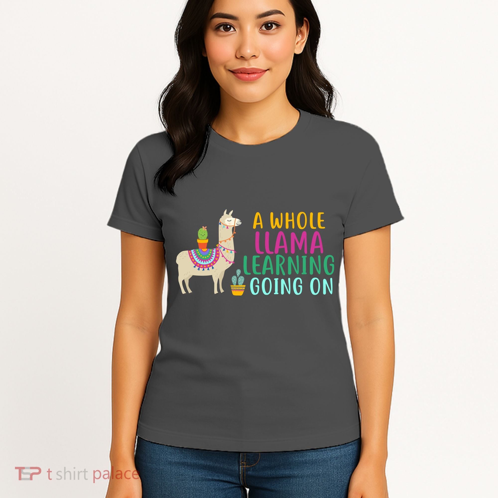 A Whole Llama Learning Going On Women's T-Shirt