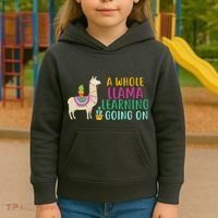 A Whole Llama Learning Going On Kids Hoodie thumb 3